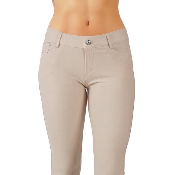 Jean Look Cotton Blend Jeggings Tights Slimming - Picture 2 of 5